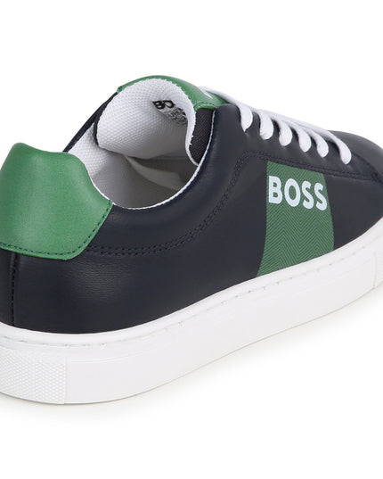 boss-j50854-849-kb-Navy & Green Logo Sneakers