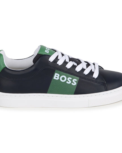 boss-j50854-849-kb-Navy & Green Logo Sneakers