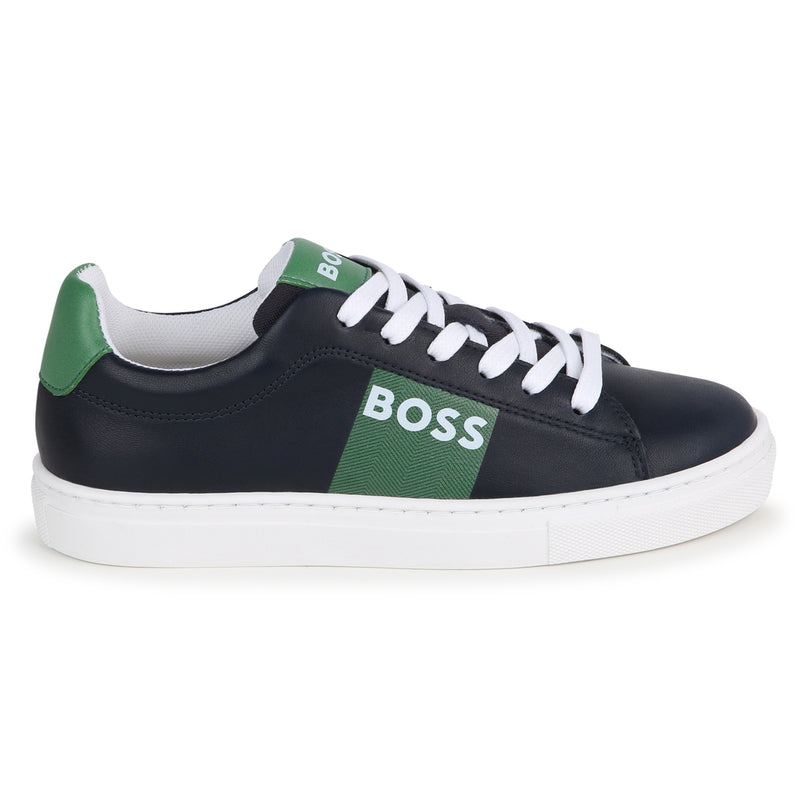 boss-j50854-849-kb-Navy & Green Logo Sneakers