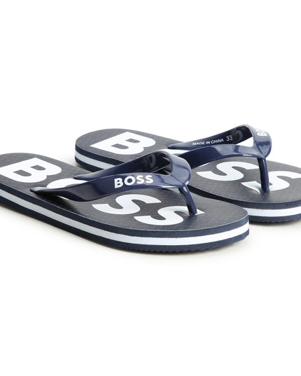 boss-j50850-849-kb-Navy Logo Flip Flops