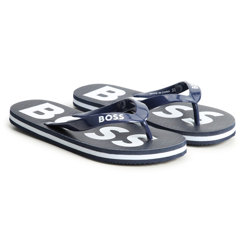 boss-j50850-849-kb-Navy Logo Flip Flops