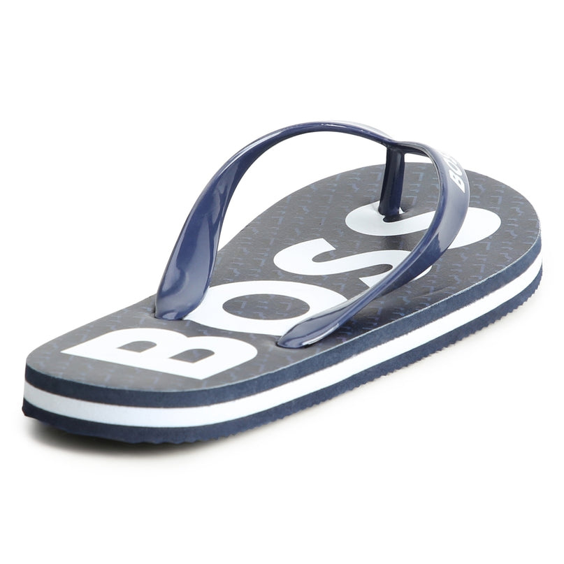 boss-j50850-849-kb-Navy Logo Flip Flops