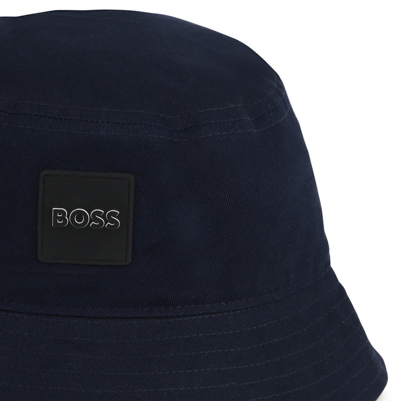 Navy Box Logo Bucket Hat