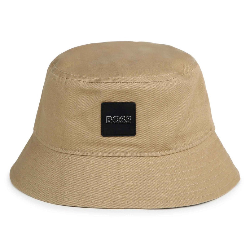 Beige Box Logo Bucket Hat