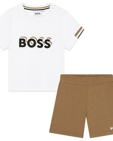 BOSS-J50624-269-BB-STONE-T-SHIRT AND BERMUDA SHORTS