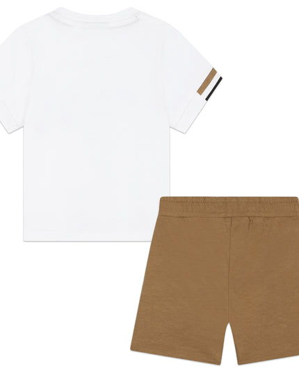 BOSS-J50624-269-BB-STONE-T-SHIRT AND BERMUDA SHORTS