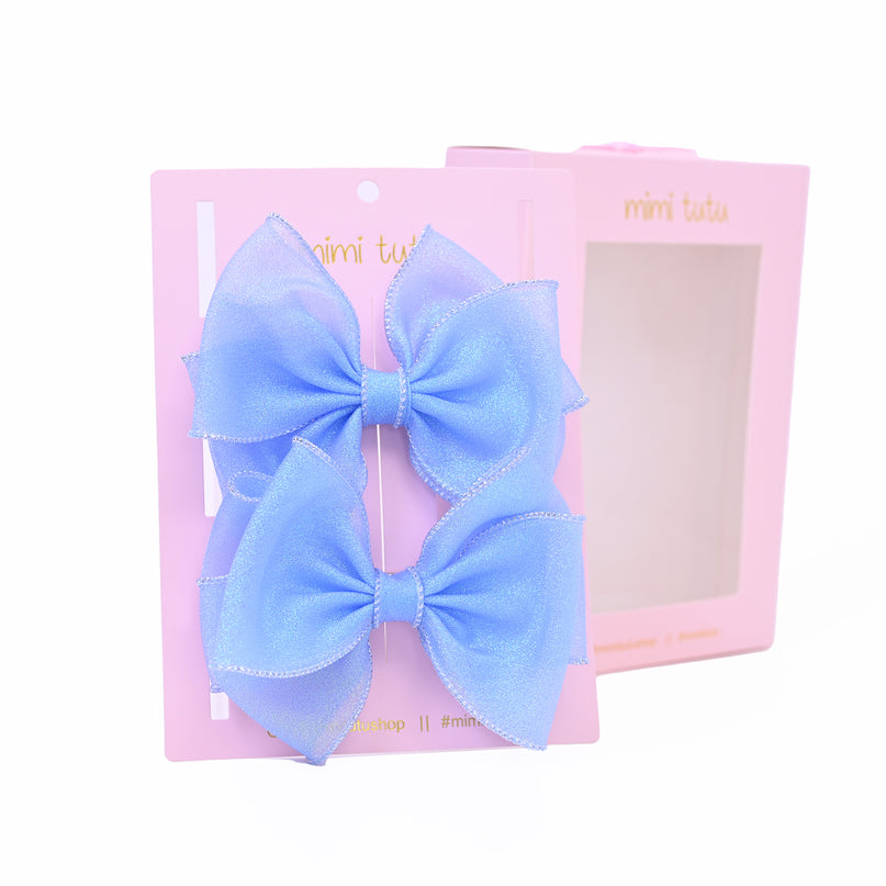 Shimmering Bow Hairclip Set