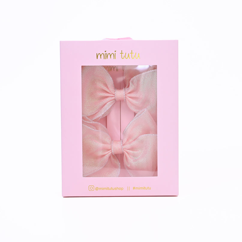 Shimmering Bow Hairclip Set