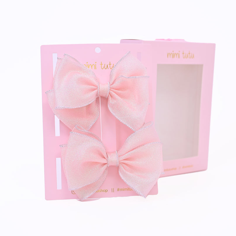 Shimmering Bow Hairclip Set