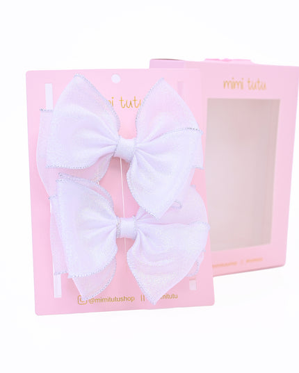 Shimmering Bow Hairclip Set