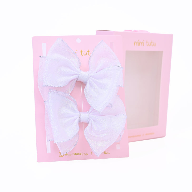 Shimmering Bow Hairclip Set