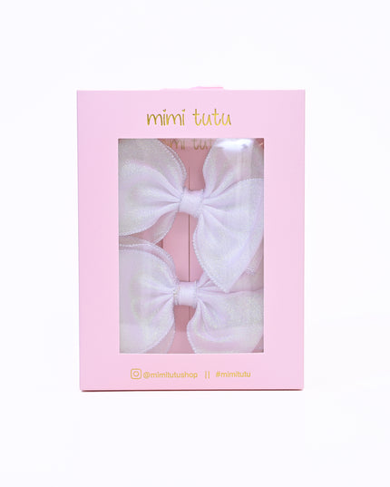 Shimmering Bow Hairclip Set