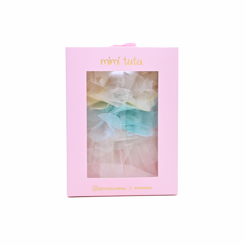 Tulle Flower Bow Hairclip Set