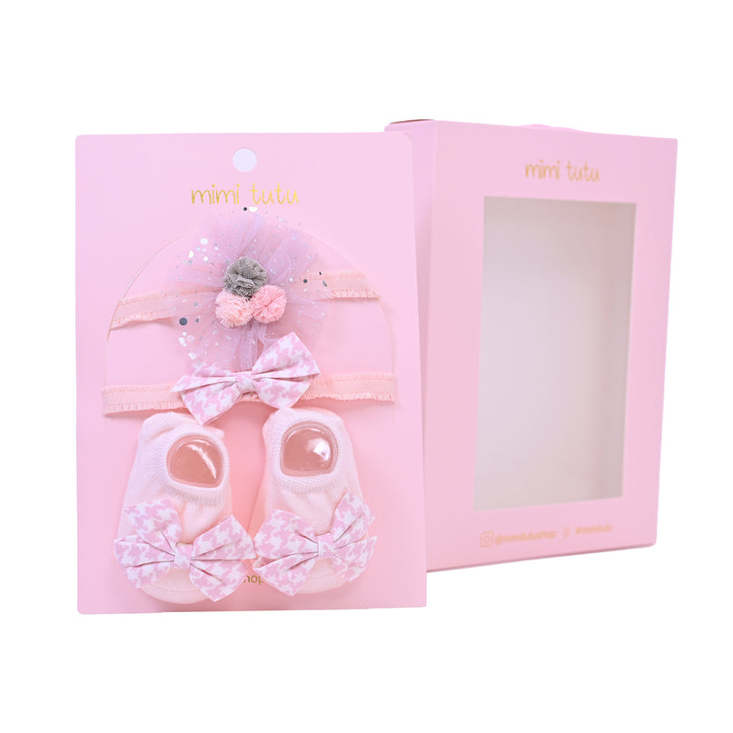 Pink Bow and Flower Gift Set