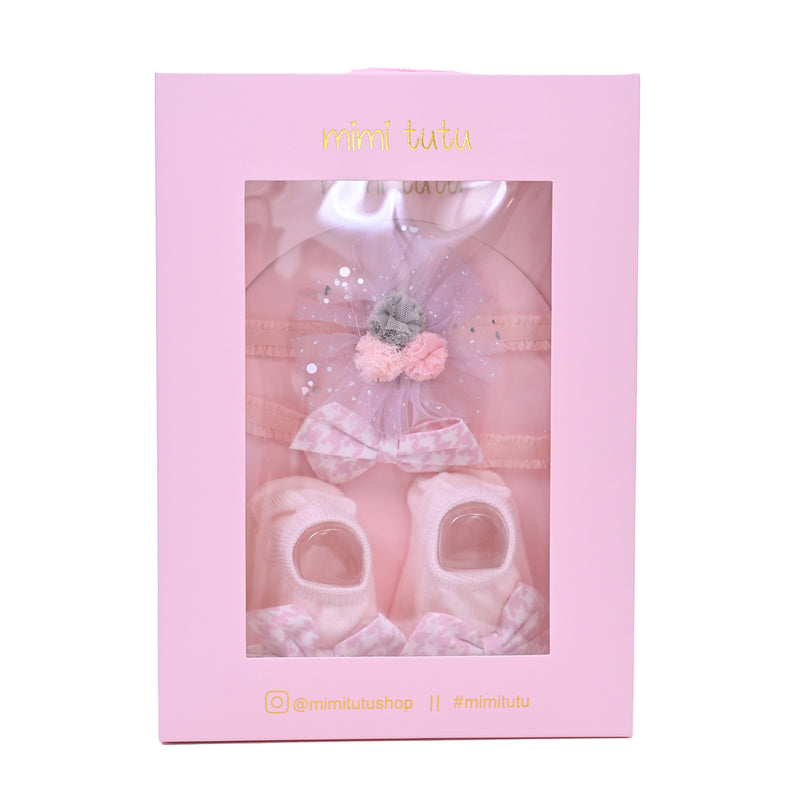 Pink Bow and Flower Gift Set