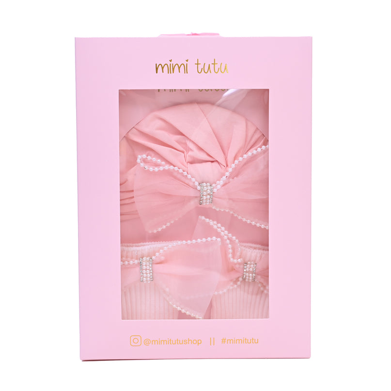 Pink Bow Pearl Lined Gift Set