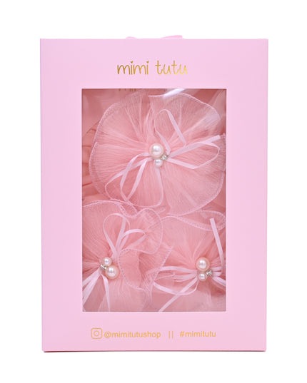 Pink Pearl Flower Ribbon Gift Set