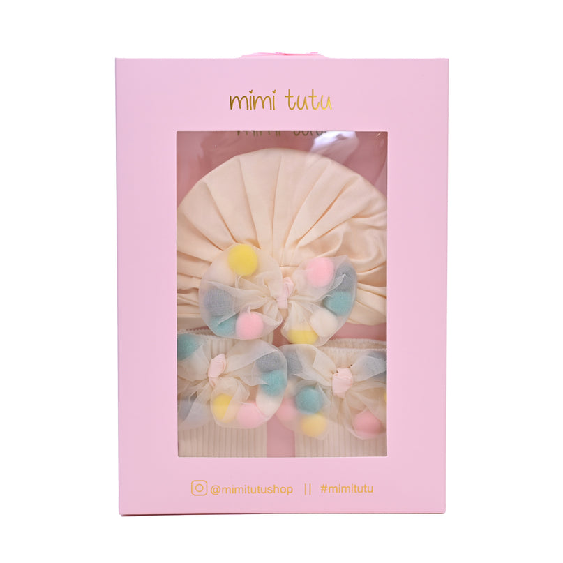 Ivory Multicolor Bow Gift Set