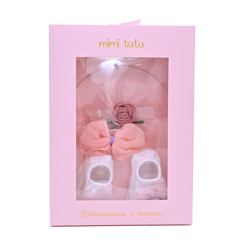 Pink Rose Ribbon and Bow Gift Set