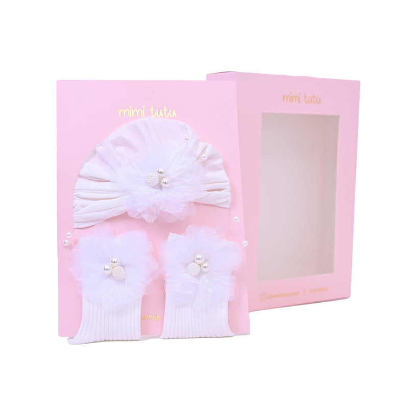 White Pearl Flower Gift Set