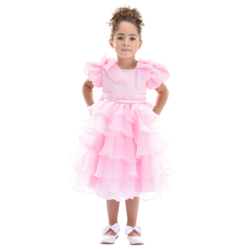 Pink Bonaventura Ruffle Dress