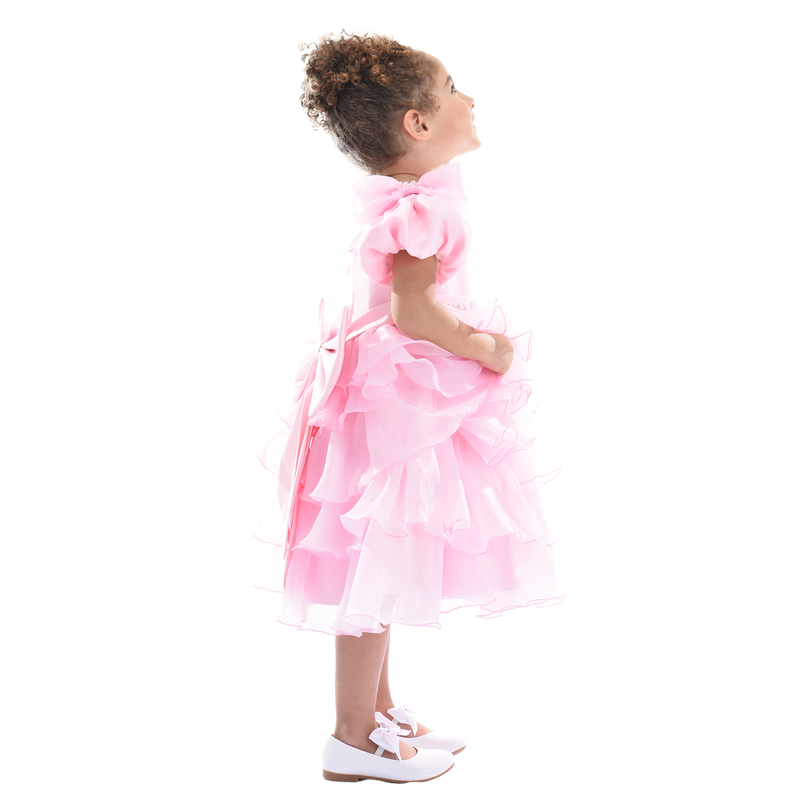 Pink Bonaventura Ruffle Dress