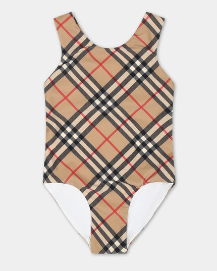 burberry-Beige Vintage Check Swimsuit-8081445-c-kg7-151728-a7028