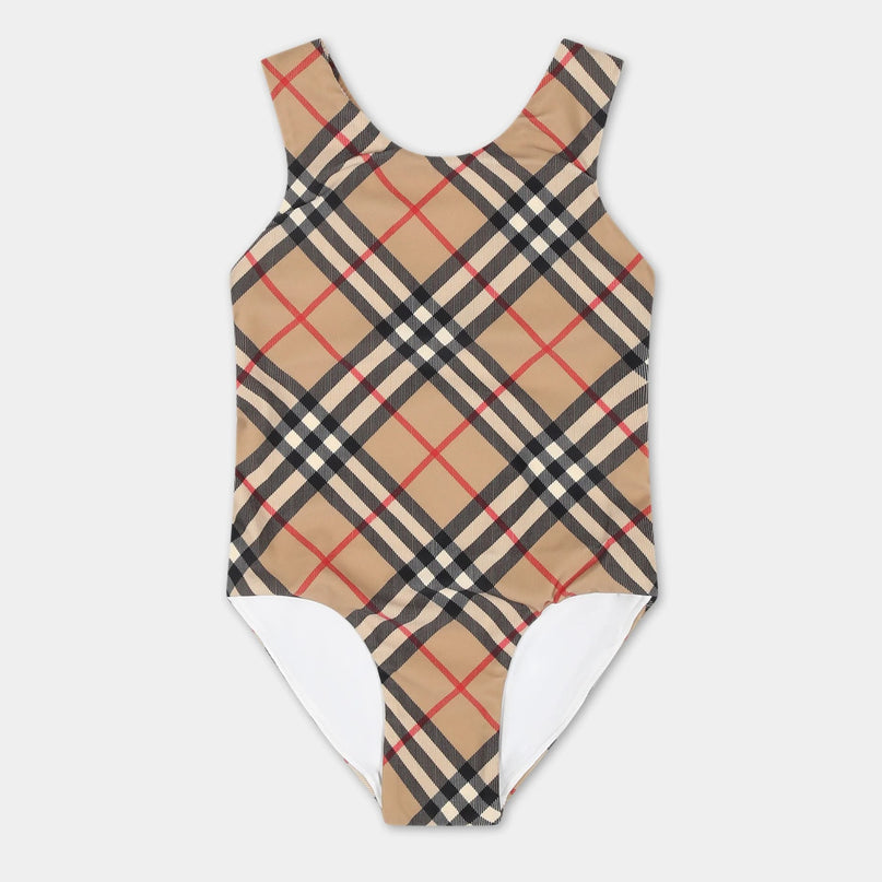 burberry-Beige Vintage Check Swimsuit-8081445-c-kg7-151728-a7028