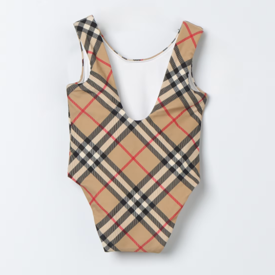 burberry-Beige Vintage Check Swimsuit-8082066-c-ig7-151728-a7028