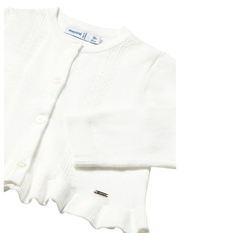 Natural Baby Ruffle Tricot Cardigan