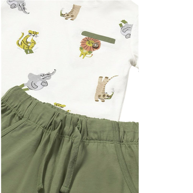 Boys Safari Gold Knit Set