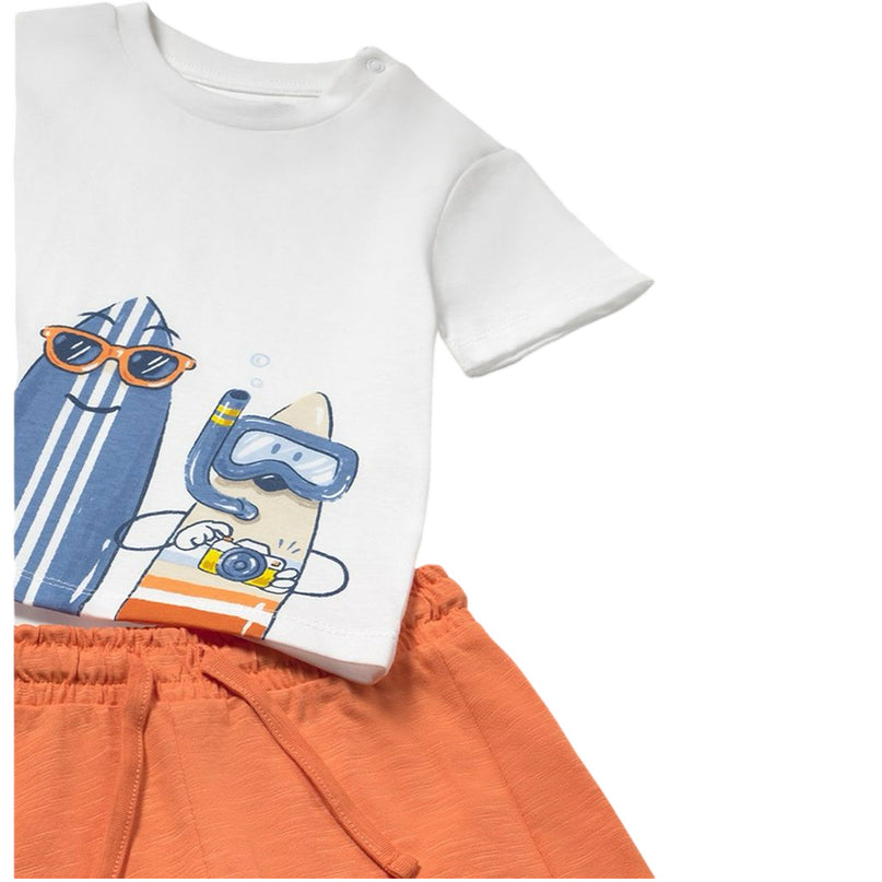 Baby Shorts and Surf T-Shirt Set