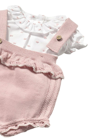 Newborn Knit Sakura Romper Set