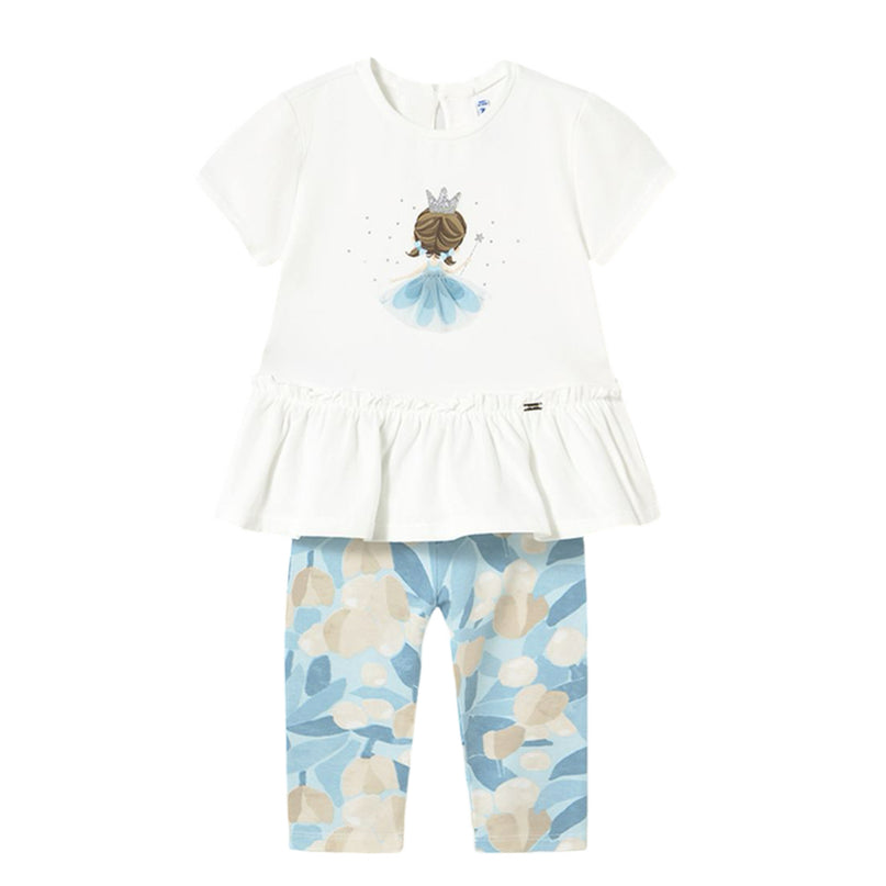 Sky Blue Princess Leggings Set