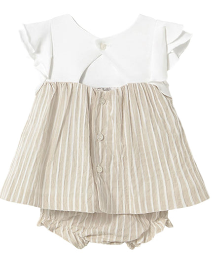 Newborn Color-Block Root Dress with Bloomers