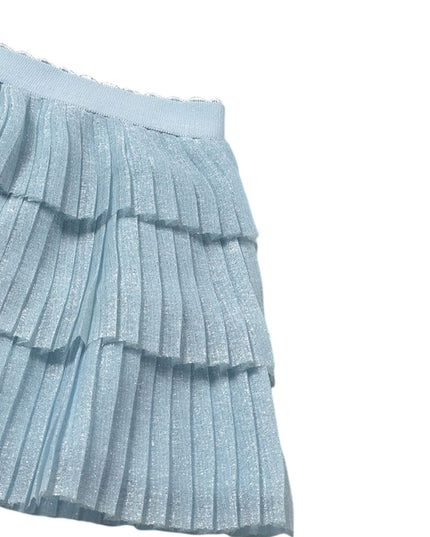 Sky Pleated Tulle Skirt