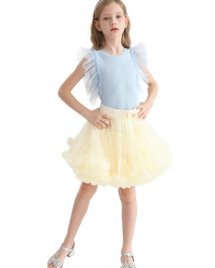 Blue Tulle Frill T-Shirt