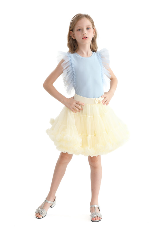 Blue Tulle Frill T-Shirt