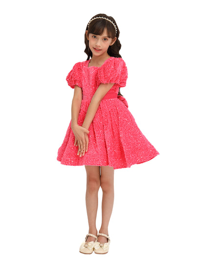 Fuschia Sequin Ribbon Paraiso Dress