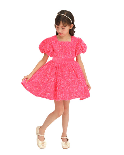 Fuschia Sequin Ribbon Paraiso Dress