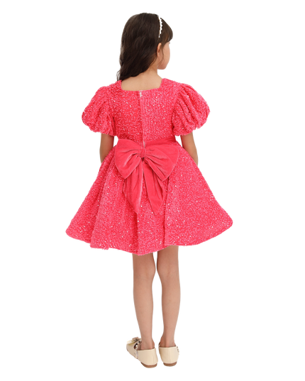 Fuschia Sequin Ribbon Paraiso Dress