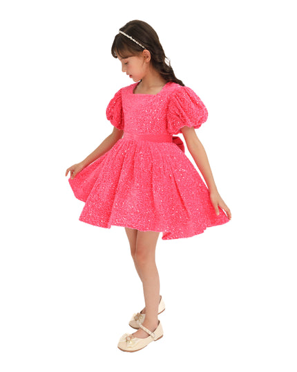 Fuschia Sequin Ribbon Paraiso Dress