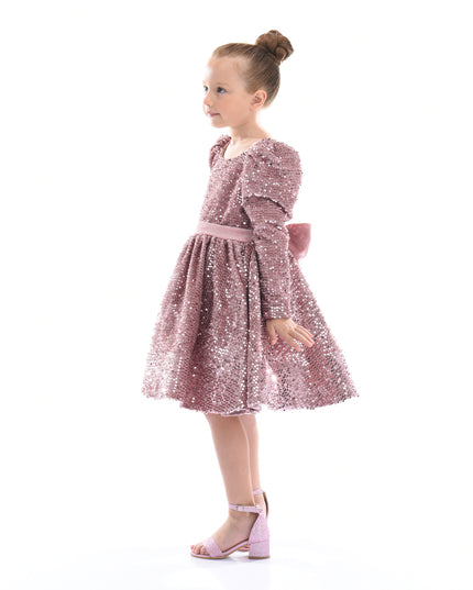 Pink Merribrook Sequin Bow Dress