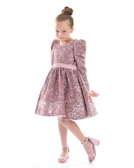 Pink Merribrook Sequin Bow Dress