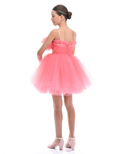 Pink Ruffle Scalleta Dress