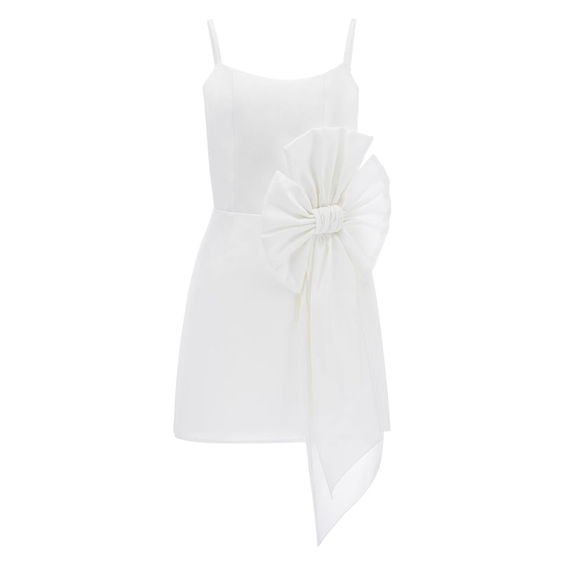 White Bow Livonia Dress