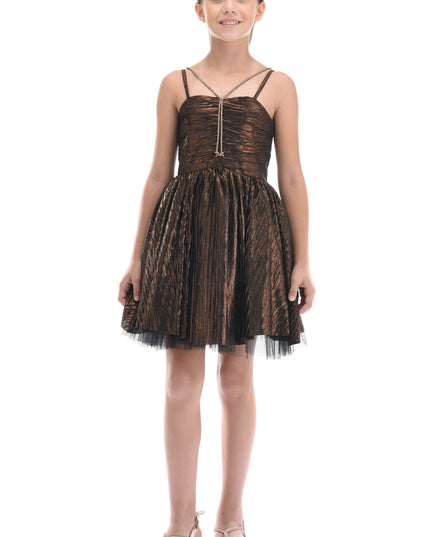 Bronze Gianotta Strapped Dress