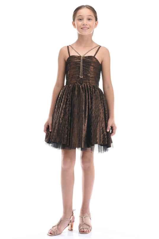 Bronze Gianotta Strapped Dress