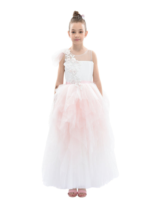 Pink Baylor Tulle Gown