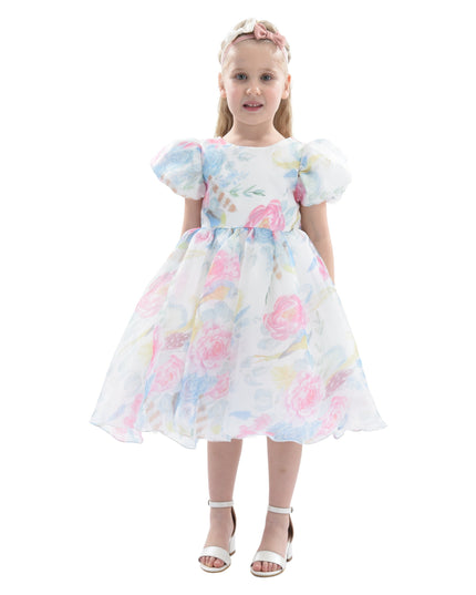 Pink Chablis Floral Garden Organza Dress